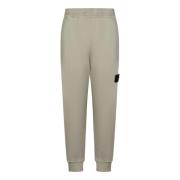 Stone Island Beige Elastiska Byxor med Ribbade Nederdel Beige, Herr