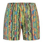 Carlo Colucci Stickat Mönster Badshorts Multicolor, Herr