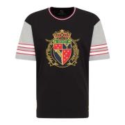 Carlo Colucci Oversize College T-Shirt D`Angelantonio Black, Herr