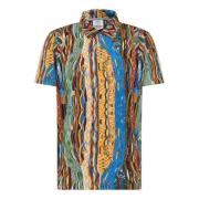 Carlo Colucci Tryckt De Barba Polo Shirt Multicolor, Herr