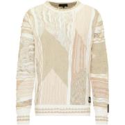 Carlo Colucci Exclusive Rundhalsad Pullover Comper Beige, Herr