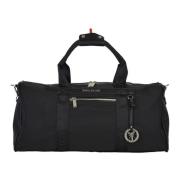 Carlo Colucci Weekender med silverdetaljer Black, Herr