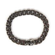 Alexander McQueen Skull Bijoux Silver Hummerlås Halsband Gray, Herr