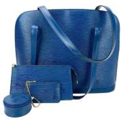 Louis Vuitton Vintage Pre-owned Laeder totevskor Blue, Dam