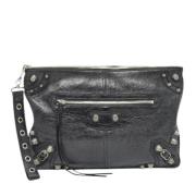 Balenciaga Vintage Pre-owned Laeder kuvertvskor Black, Herr