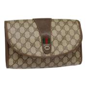 Gucci Vintage Pre-owned Canvas kuvertvskor Beige, Dam