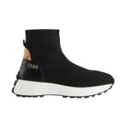 Alviero Martini 1a Classe Svarta Sneakers Geo Classic Stil Black, Dam