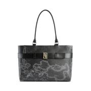 Alviero Martini 1a Classe Elegant Svart Shopper Väska Black, Dam