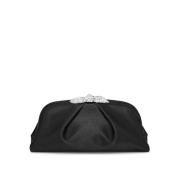 Aquazzura Snygg Svart Mocka Clutch Väska Black, Dam