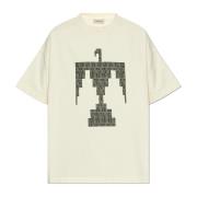 Fear Of God Tryckt T-shirt Beige, Herr