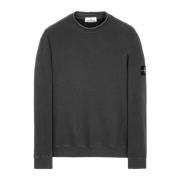 Stone Island Sweatshirt i stretchig bomullsfleece Gray, Herr