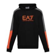 Emporio Armani EA7 Sweatshirt med broderad logotyp Black, Herr