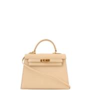 Hermès Vintage Pre-owned Tyg handvskor Beige, Dam