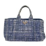 Prada Vintage Pre-owned Canvas prada-vskor Blue, Dam