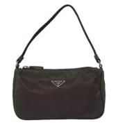 Prada Vintage Pre-owned Tyg kuvertvskor Green, Dam