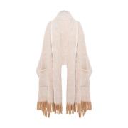 Blugirl Ivory Mjukt Tyg Elegant Stola Beige, Dam