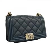 Chanel Vintage Pre-owned Laeder chanel-vskor Blue, Dam