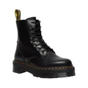 Dr. Martens Svarta Läderankelstövlar Black, Dam