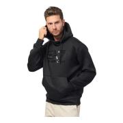 Emporio Armani Svart Stretch Teknisk Tröja Hoodie Black, Herr