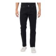 Hugo Boss Svarta 5-ficks regular fit jeans Black, Herr