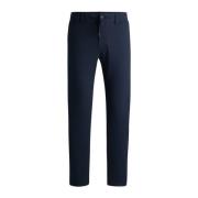 Hugo Boss Blå Chino Byxor Slim Fit Elastisk Blue, Herr