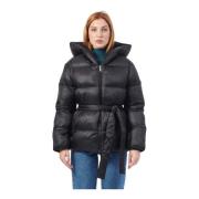 Hugo Boss Svart huva puffjacka Black, Dam