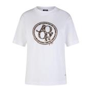 Joop! Kristall Logo T-shirt Leopard Design White, Dam