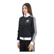 Adidas Originals Svart Zip Track Top Sweater Black, Dam