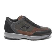 Hogan Brun Svart Sneakers Aw23 Brown, Herr