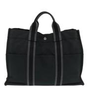 Hermès Vintage Pre-owned Canvas handvskor Black, Dam