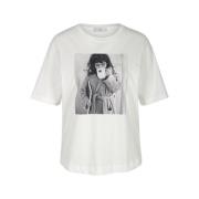 Riani Stilren vit bomull T-shirt med fototryck White, Dam