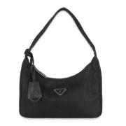 Prada Vintage Pre-owned Nylon handvskor Black, Dam