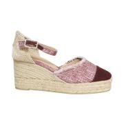 Castañer Tweed Kil Espadrillos Röd Mocka Red, Dam