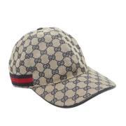 Gucci Vintage Pre-owned Canvas Hat Brown, Herr