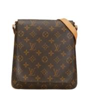 Louis Vuitton Vintage Pre-owned Canvas crossbodyvskor Brown, Dam