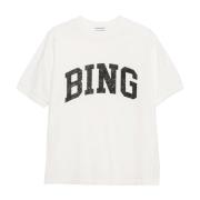 Anine Bing Jaylin T-shirt White, Dam