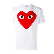 Comme des Garçons Play Vita T-shirts och Polos med Converse-stil White...