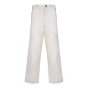 Moncler Elegant Regular-Fit Byxor med Framstängning White, Herr