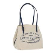 Louis Vuitton Vintage Pre-owned Canvas handvskor White, Dam