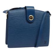 Louis Vuitton Vintage Pre-owned Laeder axelremsvskor Blue, Dam