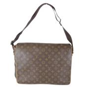 Louis Vuitton Vintage Pre-owned Tyg axelremsvskor Brown, Dam