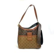 Louis Vuitton Vintage Pre-owned Tyg axelremsvskor Brown, Dam