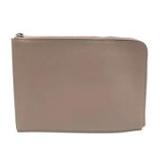 Louis Vuitton Vintage Pre-owned Laeder kuvertvskor Beige, Dam