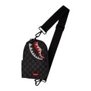 Sprayground Drip Check Shark Unisex Ryggsäck Black, Unisex