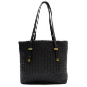 Bottega Veneta Vintage Pre-owned Laeder axelremsvskor Black, Dam