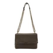 Bottega Veneta Vintage Pre-owned Laeder axelremsvskor Brown, Dam