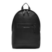 Armani Exchange Eco Läder Fram Logo Dragkedja Väska Black, Herr