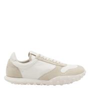 Jil Sander Vita Sneakers med Mockadetaljer Beige, Dam