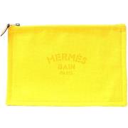 Hermès Vintage Pre-owned Bomull necessrer Yellow, Dam