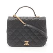 Chanel Vintage Pre-owned Canvas chanel-vskor Black, Dam